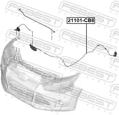 Motorhaubenzug FEBEST 21101-CB8 Bild Motorhaubenzug FEBEST 21101-CB8