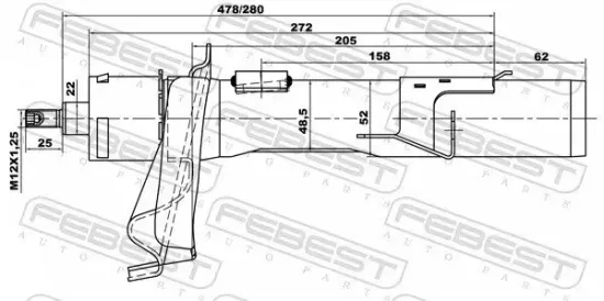 Stoßdämpfer Vorderachse FEBEST 21110-006F-KIT Bild Stoßdämpfer Vorderachse FEBEST 21110-006F-KIT