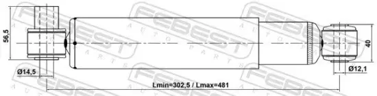 Stoßdämpfer Hinterachse FEBEST 21110-009R Bild Stoßdämpfer Hinterachse FEBEST 21110-009R
