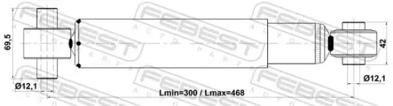 Stoßdämpfer Hinterachse FEBEST 21110-011R Bild Stoßdämpfer Hinterachse FEBEST 21110-011R