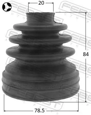 Faltenbalg, Antriebswelle getriebeseitig FEBEST 2115-TC7T Bild Faltenbalg, Antriebswelle getriebeseitig FEBEST 2115-TC7T
