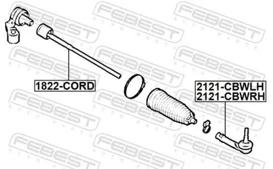 Spurstangenkopf Vorderachse links FEBEST 2121-CBWLH Bild Spurstangenkopf Vorderachse links FEBEST 2121-CBWLH
