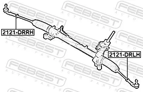 Spurstangenkopf Vorderachse links FEBEST 2121-DRLH Bild Spurstangenkopf Vorderachse links FEBEST 2121-DRLH