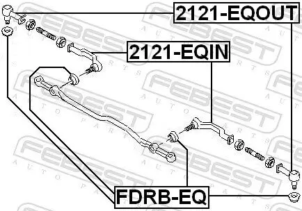 Spurstangenkopf FEBEST 2121-EQIN Bild Spurstangenkopf FEBEST 2121-EQIN