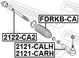 Axialgelenk, Spurstange Vorderachse FEBEST 2122-CA2 Bild Axialgelenk, Spurstange Vorderachse FEBEST 2122-CA2