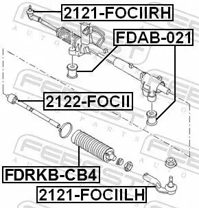 Axialgelenk, Spurstange Vorderachse FEBEST 2122-FOCII Bild Axialgelenk, Spurstange Vorderachse FEBEST 2122-FOCII