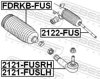 Axialgelenk, Spurstange Vorderachse FEBEST 2122-FUS Bild Axialgelenk, Spurstange Vorderachse FEBEST 2122-FUS