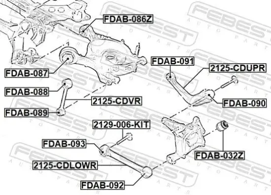 Lenker, Radaufhängung Hinterachse FEBEST 2125-CDVR Bild Lenker, Radaufhängung Hinterachse FEBEST 2125-CDVR