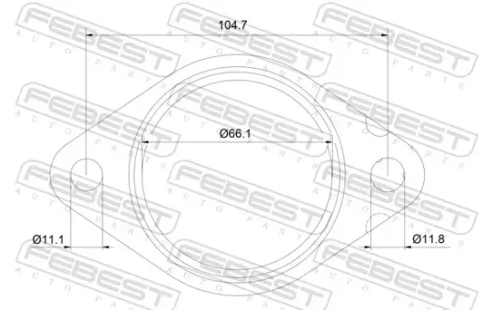 Dichtung, Abgasrohr FEBEST 21492-001 Bild Dichtung, Abgasrohr FEBEST 21492-001