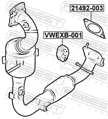Dichtung, Abgasrohr FEBEST 21492-003 Bild Dichtung, Abgasrohr FEBEST 21492-003