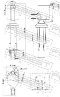 Zündspule FEBEST 21640-001 Bild Zündspule FEBEST 21640-001
