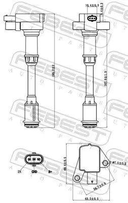 Zündspule FEBEST 21640-003 Bild Zündspule FEBEST 21640-003