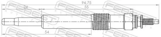 Glühkerze 10 V FEBEST 21642-003 Bild Glühkerze 10 V FEBEST 21642-003