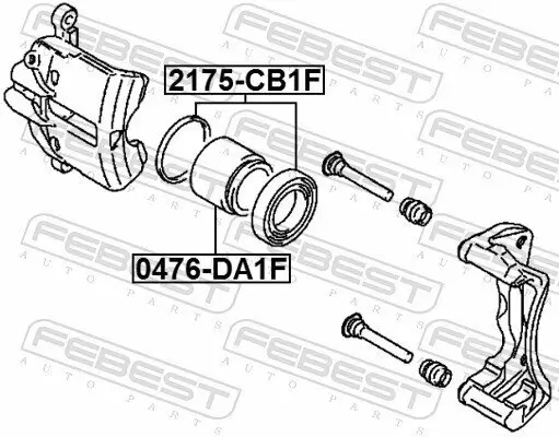 Reparatursatz, Bremssattel FEBEST 2175-CB1F Bild Reparatursatz, Bremssattel FEBEST 2175-CB1F