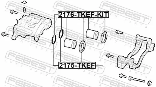 Reparatursatz, Bremssattel Vorderachse FEBEST 2176-TKEF-KIT Bild Reparatursatz, Bremssattel Vorderachse FEBEST 2176-TKEF-KIT