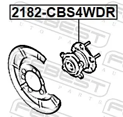 Radnabe Hinterachse FEBEST 2182-CBS4WDR Bild Radnabe Hinterachse FEBEST 2182-CBS4WDR