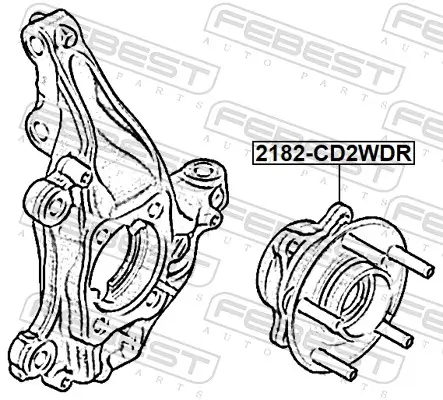 Radnabe Hinterachse FEBEST 2182-CD2WDR Bild Radnabe Hinterachse FEBEST 2182-CD2WDR