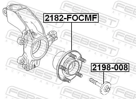 Radnabe Vorderachse FEBEST 2182-FOCMF Bild Radnabe Vorderachse FEBEST 2182-FOCMF