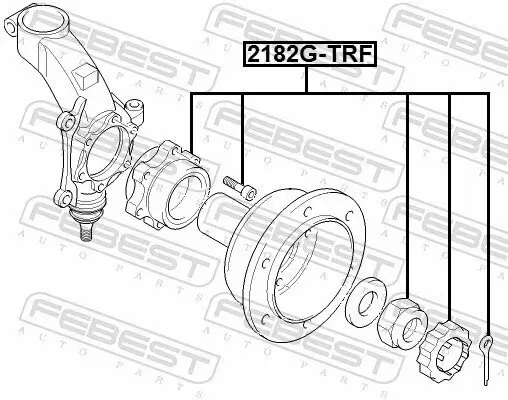 Radnabe Vorderachse FEBEST 2182G-TRF Bild Radnabe Vorderachse FEBEST 2182G-TRF