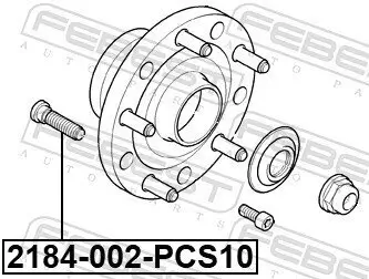 Radbolzen Hinterachse FEBEST 2184-002-PCS10 Bild Radbolzen Hinterachse FEBEST 2184-002-PCS10