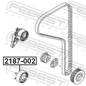 Spannrolle, Zahnriemen FEBEST 2187-002 Bild Spannrolle, Zahnriemen FEBEST 2187-002