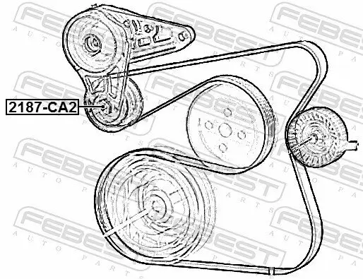 Spannrolle, Keilrippenriemen FEBEST 2187-CA2 Bild Spannrolle, Keilrippenriemen FEBEST 2187-CA2