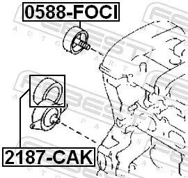 Spannrolle, Keilrippenriemen FEBEST 2187-CAK Bild Spannrolle, Keilrippenriemen FEBEST 2187-CAK