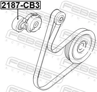 Spannrolle, Keilrippenriemen FEBEST 2187-CB3 Bild Spannrolle, Keilrippenriemen FEBEST 2187-CB3