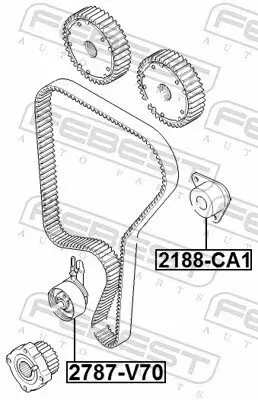 Umlenk-/Führungsrolle, Zahnriemen FEBEST 2188-CA1 Bild Umlenk-/Führungsrolle, Zahnriemen FEBEST 2188-CA1