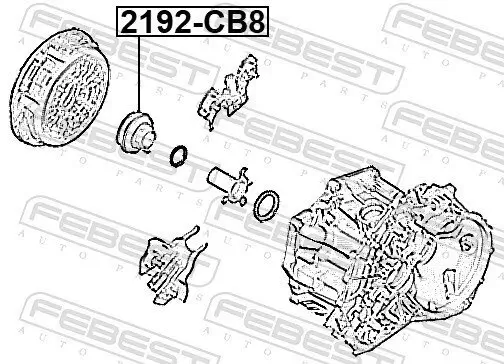 Lager, Kupplungshebel FEBEST 2192-CB8 Bild Lager, Kupplungshebel FEBEST 2192-CB8