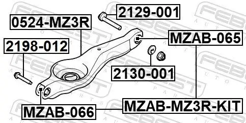 Sturzkorrekturschraube FEBEST 2198-012 Bild Sturzkorrekturschraube FEBEST 2198-012
