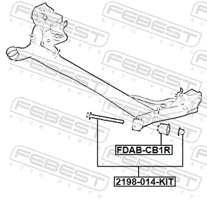 Reparatursatz, Führungsbolzen FEBEST 2198-014-KIT Bild Reparatursatz, Führungsbolzen FEBEST 2198-014-KIT