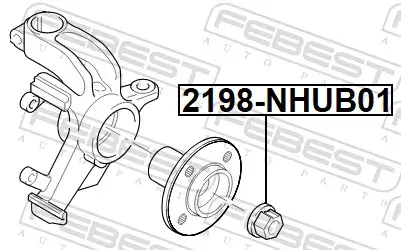Mutter, Radnabe FEBEST 2198-NHUB01 Bild Mutter, Radnabe FEBEST 2198-NHUB01