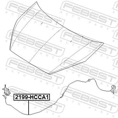 Motorhaubenzug FEBEST 2199-HCCA1 Bild Motorhaubenzug FEBEST 2199-HCCA1