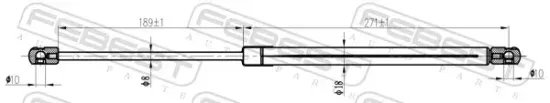 Gasfeder, Koffer-/Laderaum FEBEST 22117-009 Bild Gasfeder, Koffer-/Laderaum FEBEST 22117-009