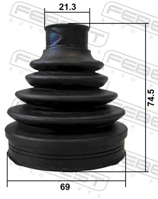 Faltenbalg, Antriebswelle radseitig FEBEST 2217P-MQ4R Bild Faltenbalg, Antriebswelle radseitig FEBEST 2217P-MQ4R