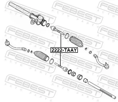 Axialgelenk, Spurstange Vorderachse FEBEST 2222-TAAY Bild Axialgelenk, Spurstange Vorderachse FEBEST 2222-TAAY