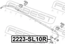 Stange/Strebe, Stabilisator FEBEST 2223-SL10R Bild Stange/Strebe, Stabilisator FEBEST 2223-SL10R