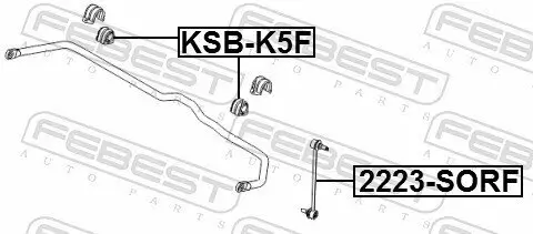 Stange/Strebe, Stabilisator Vorderachse FEBEST 2223-SORF Bild Stange/Strebe, Stabilisator Vorderachse FEBEST 2223-SORF