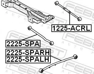 Lenker, Radaufhängung Hinterachse links FEBEST 2225-SPALH Bild Lenker, Radaufhängung Hinterachse links FEBEST 2225-SPALH