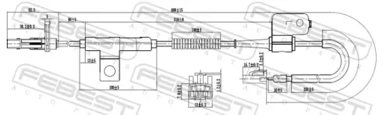 Sensor, Raddrehzahl Vorderachse links FEBEST 22606-001 Bild Sensor, Raddrehzahl Vorderachse links FEBEST 22606-001