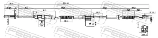 Sensor, Raddrehzahl Vorderachse rechts FEBEST 22606-002 Bild Sensor, Raddrehzahl Vorderachse rechts FEBEST 22606-002