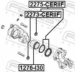 Reparatursatz, Bremssattel FEBEST 2275-CERIIF Bild Reparatursatz, Bremssattel FEBEST 2275-CERIIF