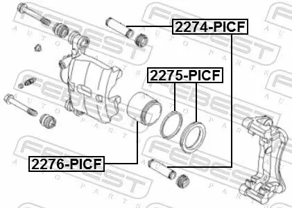 Reparatursatz, Bremssattel FEBEST 2275-PICF Bild Reparatursatz, Bremssattel FEBEST 2275-PICF