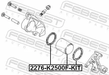 Reparatursatz, Bremssattel FEBEST 2276-K2500F-KIT Bild Reparatursatz, Bremssattel FEBEST 2276-K2500F-KIT