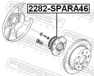 Radnabe Hinterachse FEBEST 2282-SPARA46 Bild Radnabe Hinterachse FEBEST 2282-SPARA46