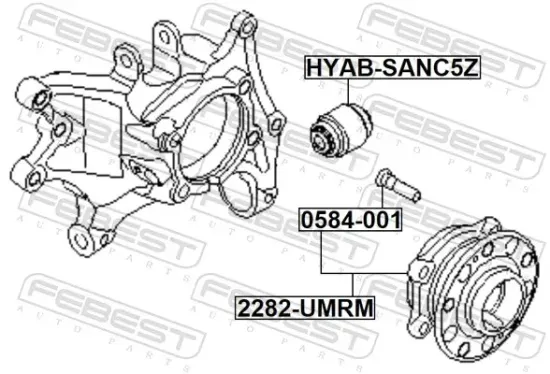 Radnabe Hinterachse FEBEST 2282-UMRM Bild Radnabe Hinterachse FEBEST 2282-UMRM