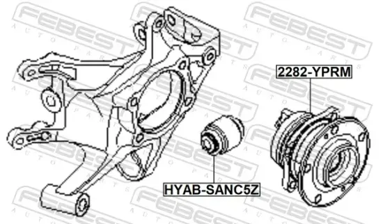 Radnabe Hinterachse FEBEST 2282-YPRM Bild Radnabe Hinterachse FEBEST 2282-YPRM