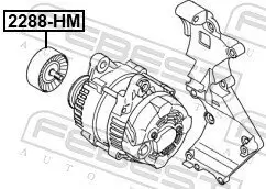 Umlenk-/Führungsrolle, Keilrippenriemen FEBEST 2288-HM Bild Umlenk-/Führungsrolle, Keilrippenriemen FEBEST 2288-HM