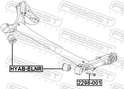 Befestigungsbolzen, Achsträger FEBEST 2298-001 Bild Befestigungsbolzen, Achsträger FEBEST 2298-001
